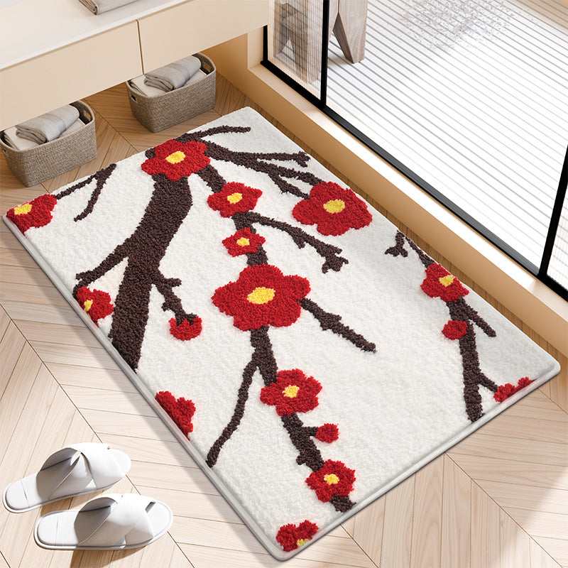 Floral Design Bath Mat Kalsten
