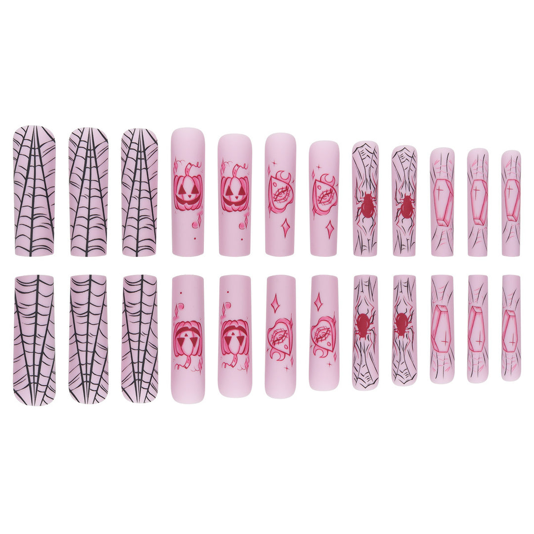 Artistic Press-On Nails with Halloween Theme Kalsten