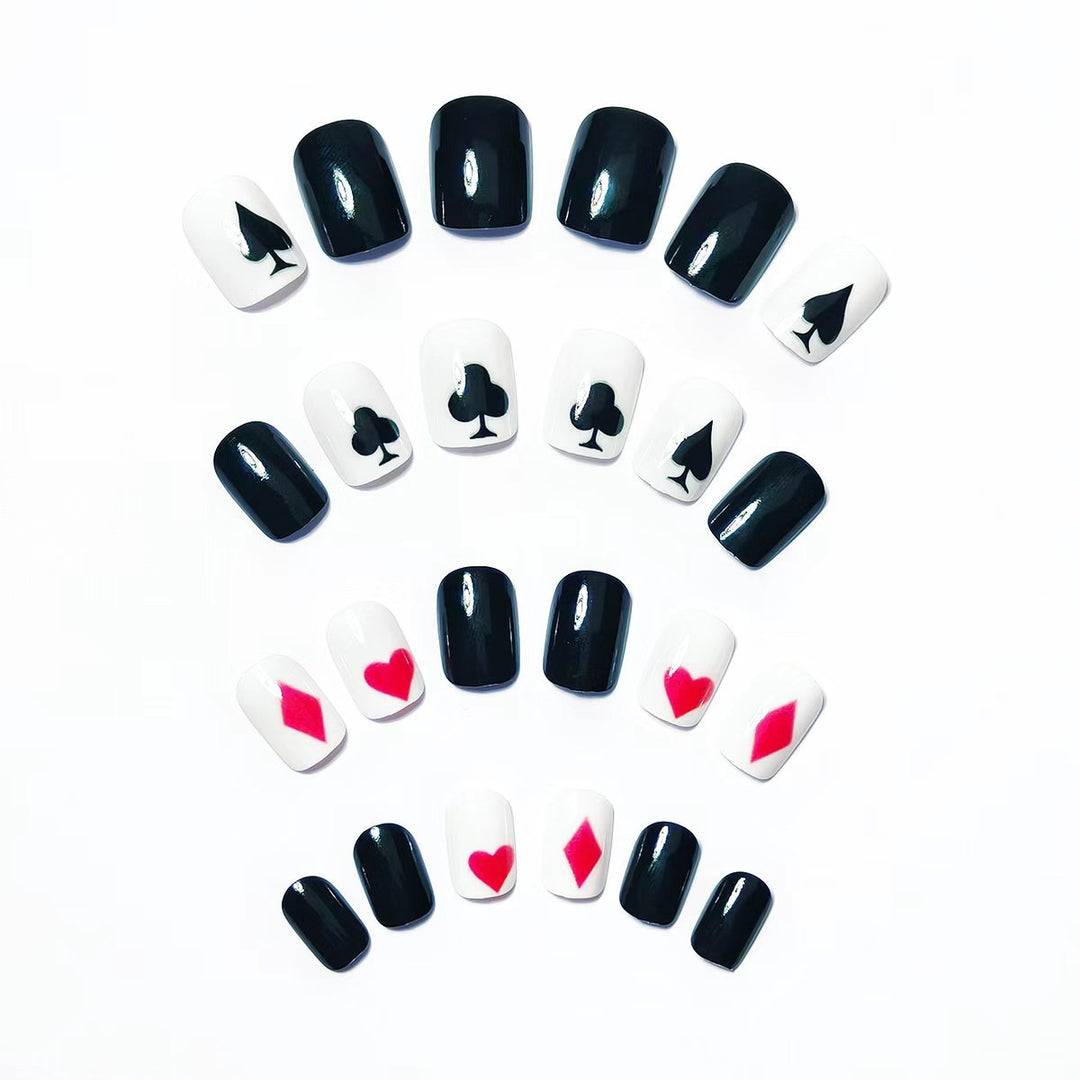 Artificial nails with playing card design Kalsten