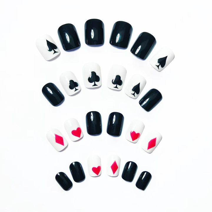 Artificial nails with playing card design Kalsten
