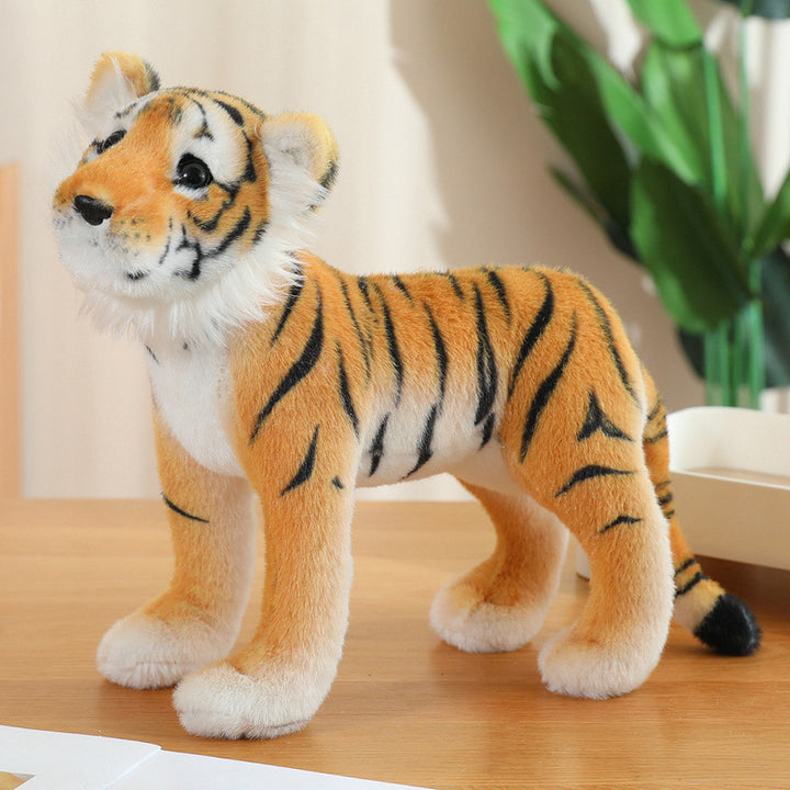 Realistic Standing Big Cat Plush Toy with Ultra-Soft Faux Fur and Poseable Legs Kalsten