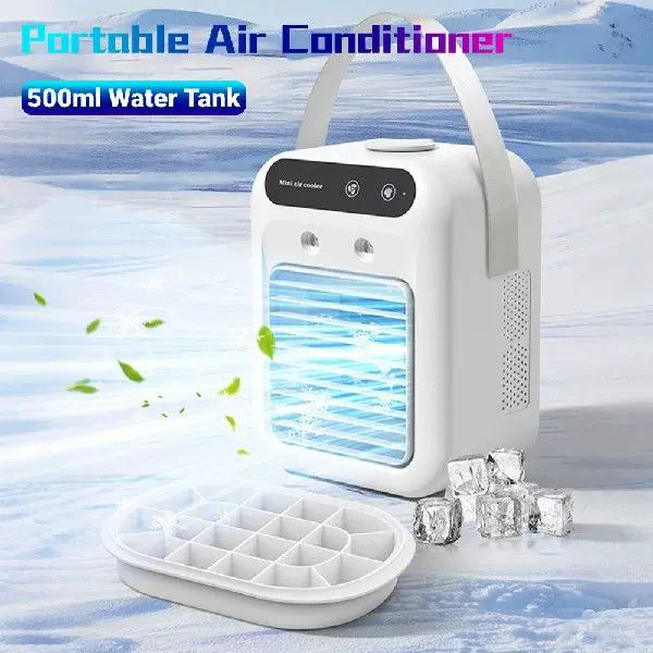 Unisex one size compact desktop micro air cooler with top fill water reservoir removable filter and adjustable louvers Kalsten