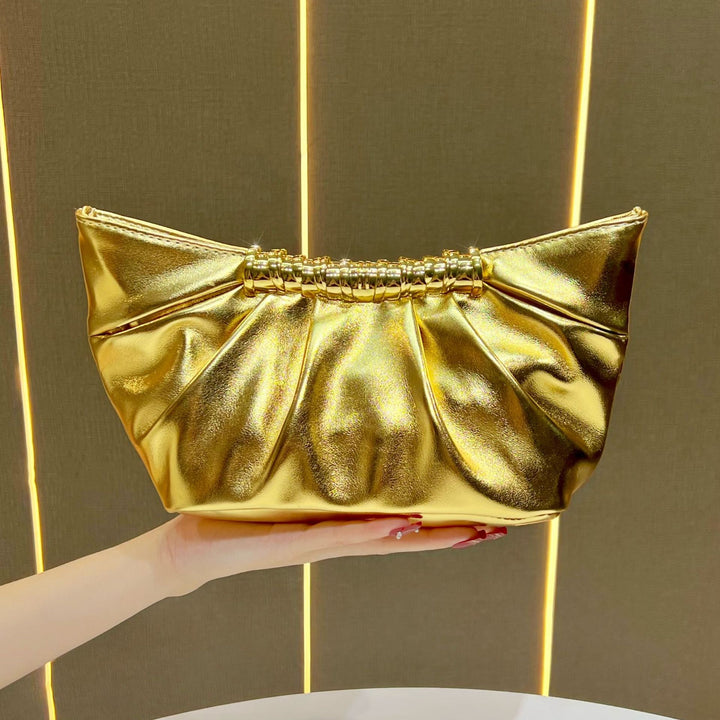 Stylish Pleated Handheld Handbag