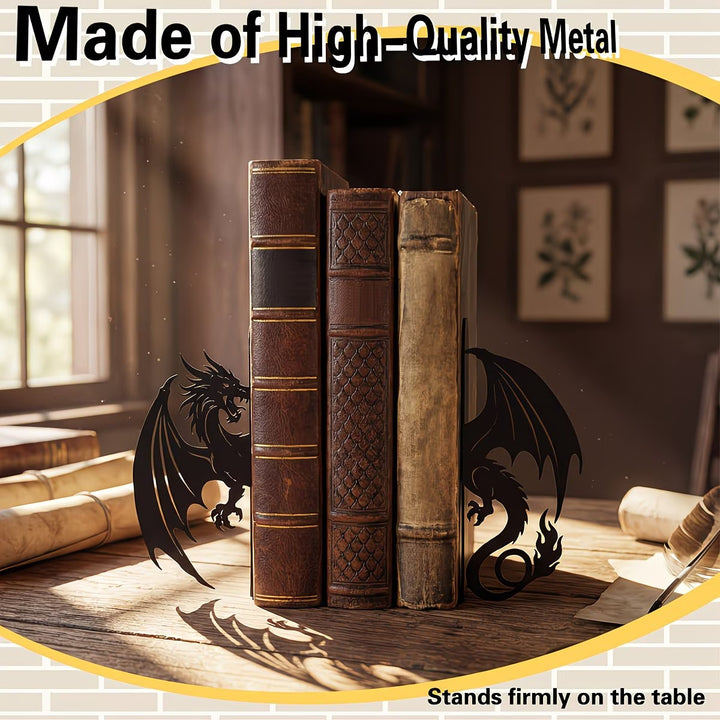Dragon-Themed Decorative Bookends