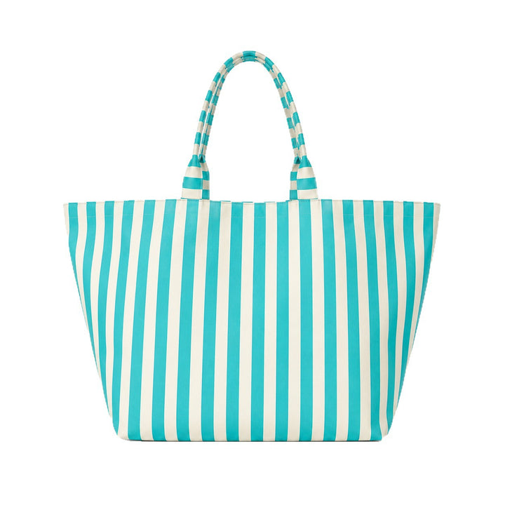 Beach bag with width, water-repellent stripes Kalsten