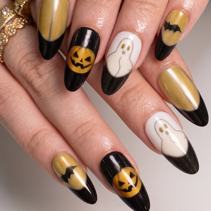 Halloween-Themed Press-On Nail Art Set