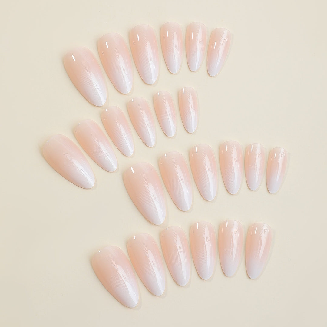 Acrylic nail set with elegant French design and high-quality accents Kalsten