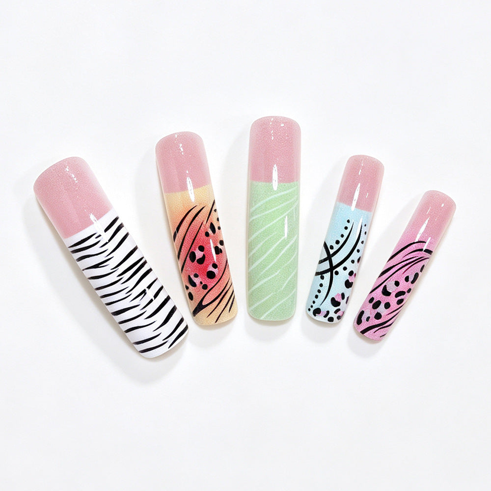 Artistic Long Press-On Nail Tips Kalsten