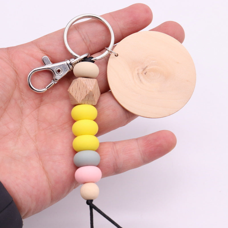 Decorative Wooden Beaded Keychain Kalsten
