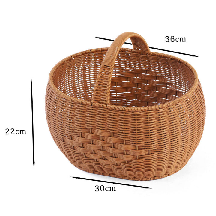 Handwoven Storage Basket with Handle Kalsten