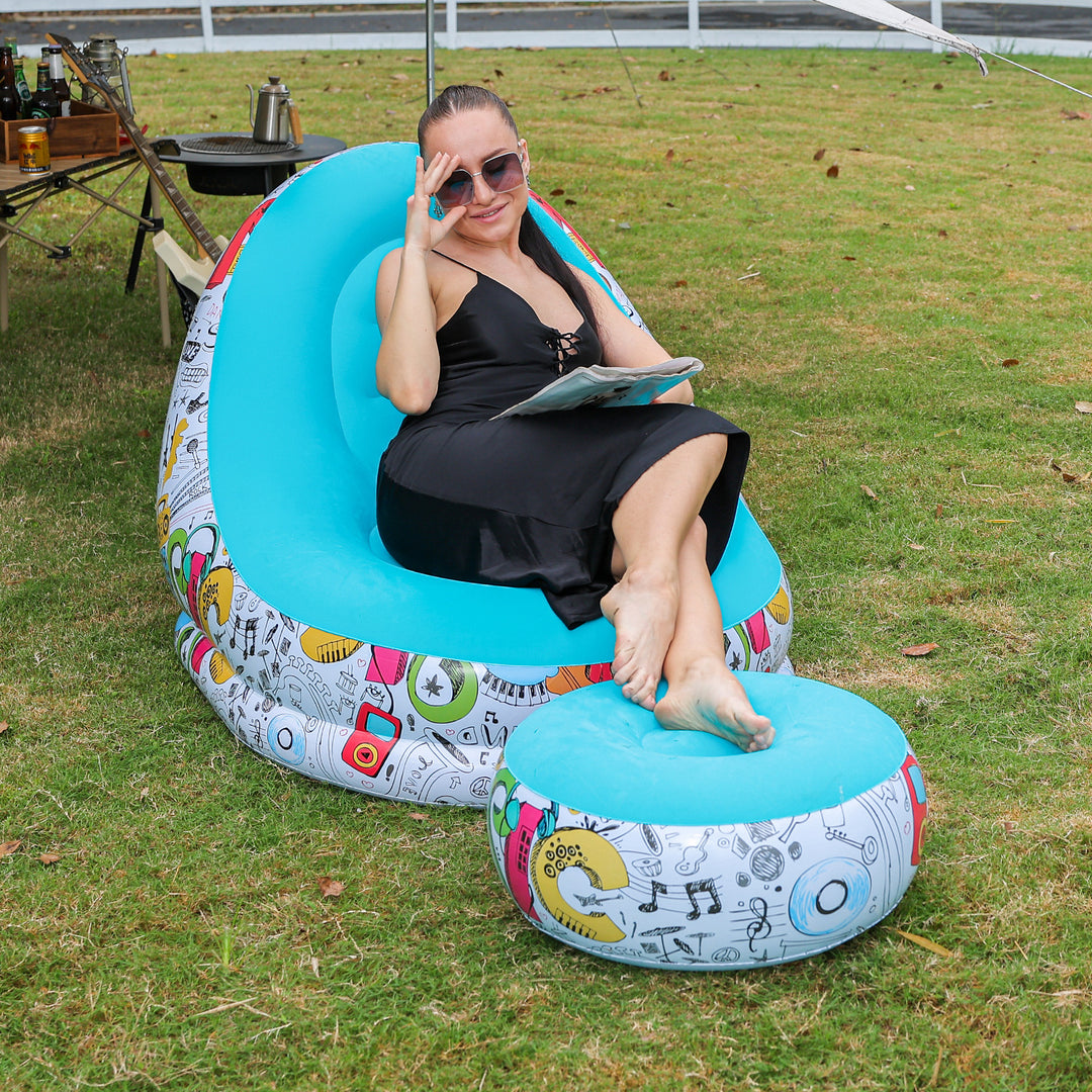 Women Inflatable Comfort Sofa with Ergonomic Backrest Kalsten