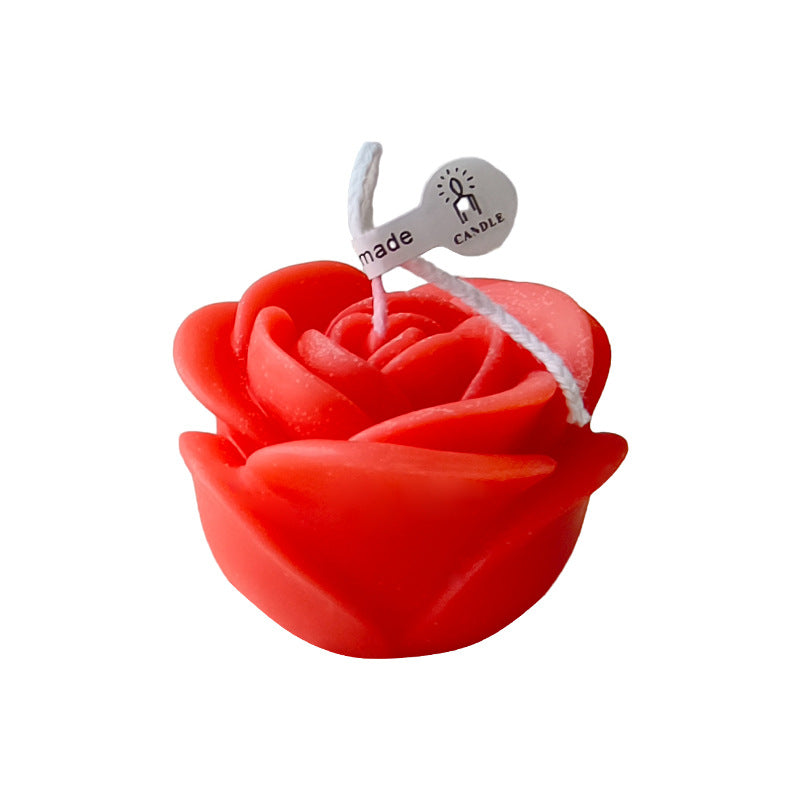 Rose-Shaped Decorative Candle
