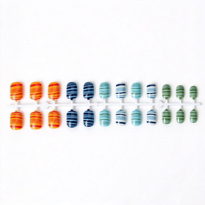 Striped Nail Art Design