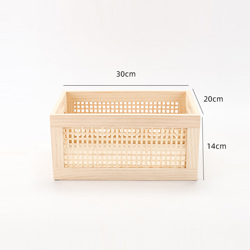Wall-Mounted Wicker Storage Organizer Kalsten
