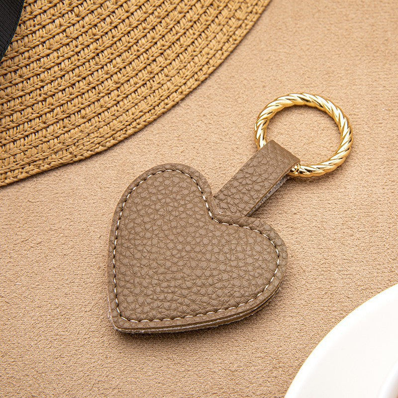 Heart-Shaped Leather Keychain Kalsten