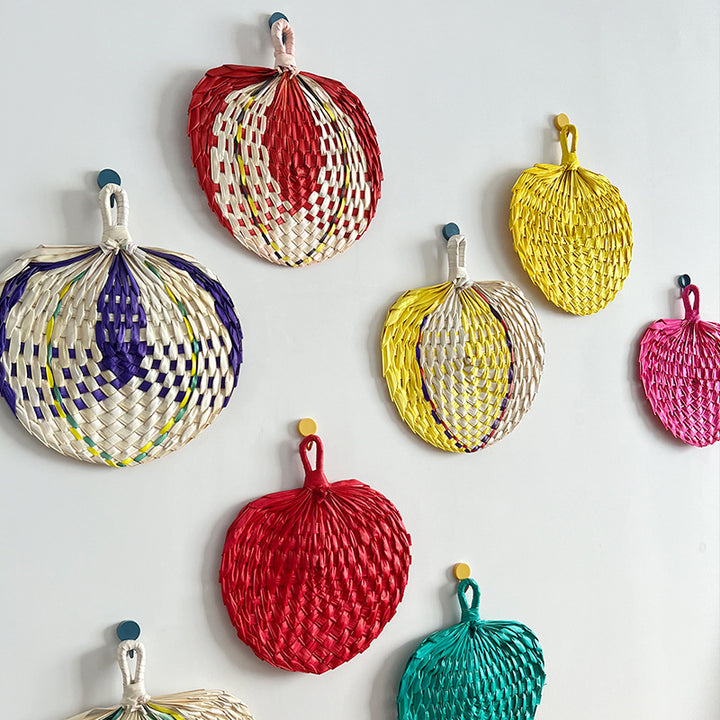 Women hand-woven fan made of natural material Kalsten