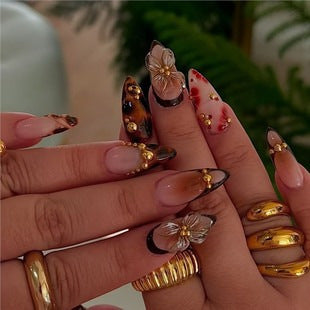 Glamorous Textured Acrylic Nail Enhancements Kalsten