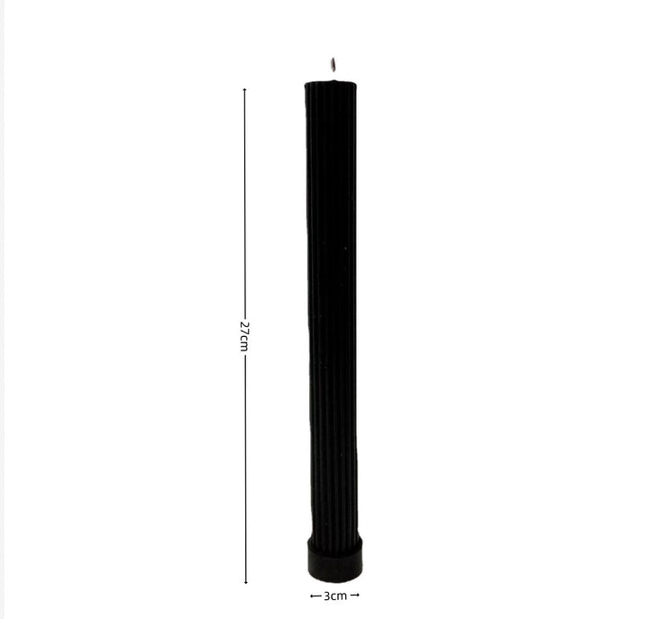 Vertical-Fluted Square Sculptural Pillar Candle