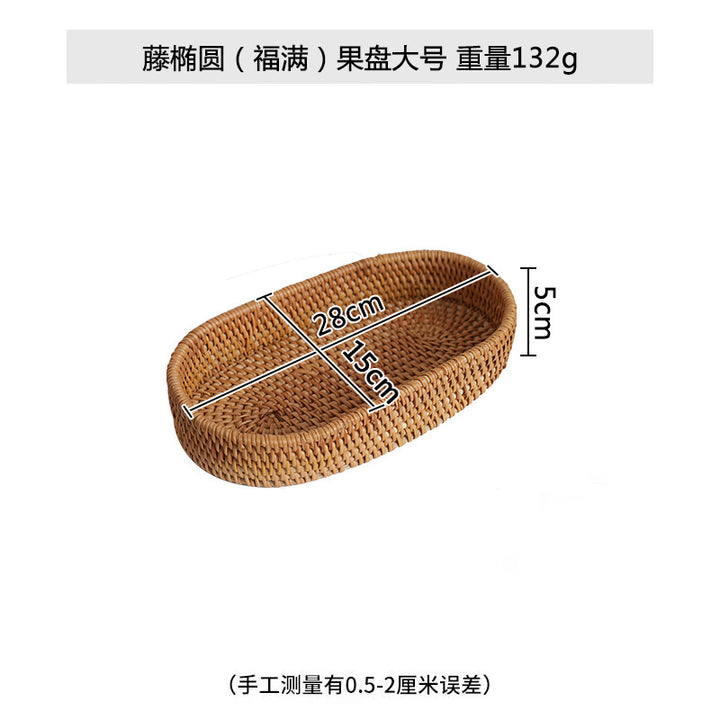 Women's oval decorative basket made of woven natural material Kalsten