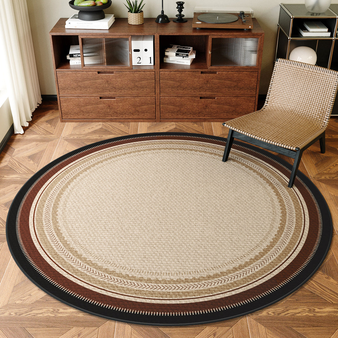 Textured Round Area Rug