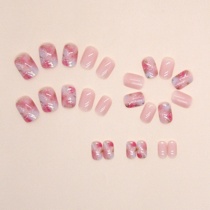 Marbled Gel Press-On Nail Art Kalsten