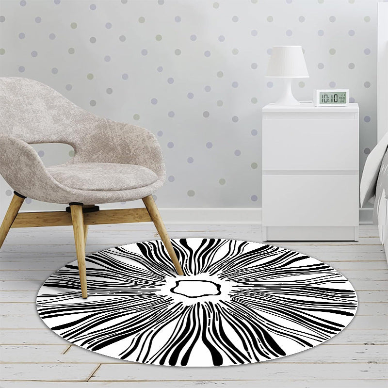 Floral Patterned Round Area Rug Kalsten