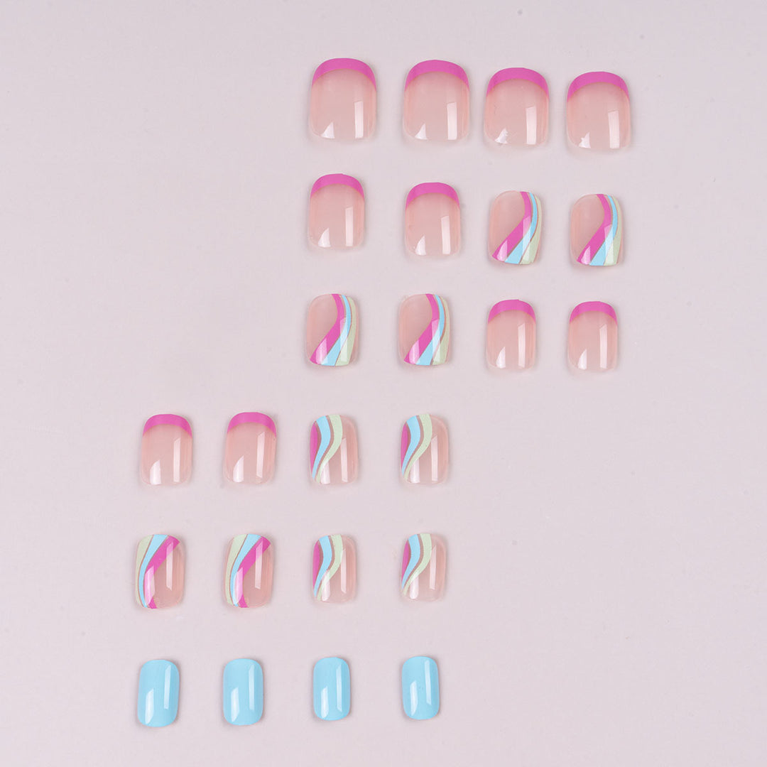 Abstract Patterned Press-On Nails