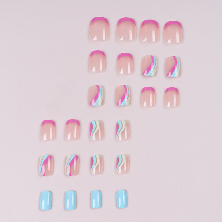 Abstract Patterned Press-On Nails
