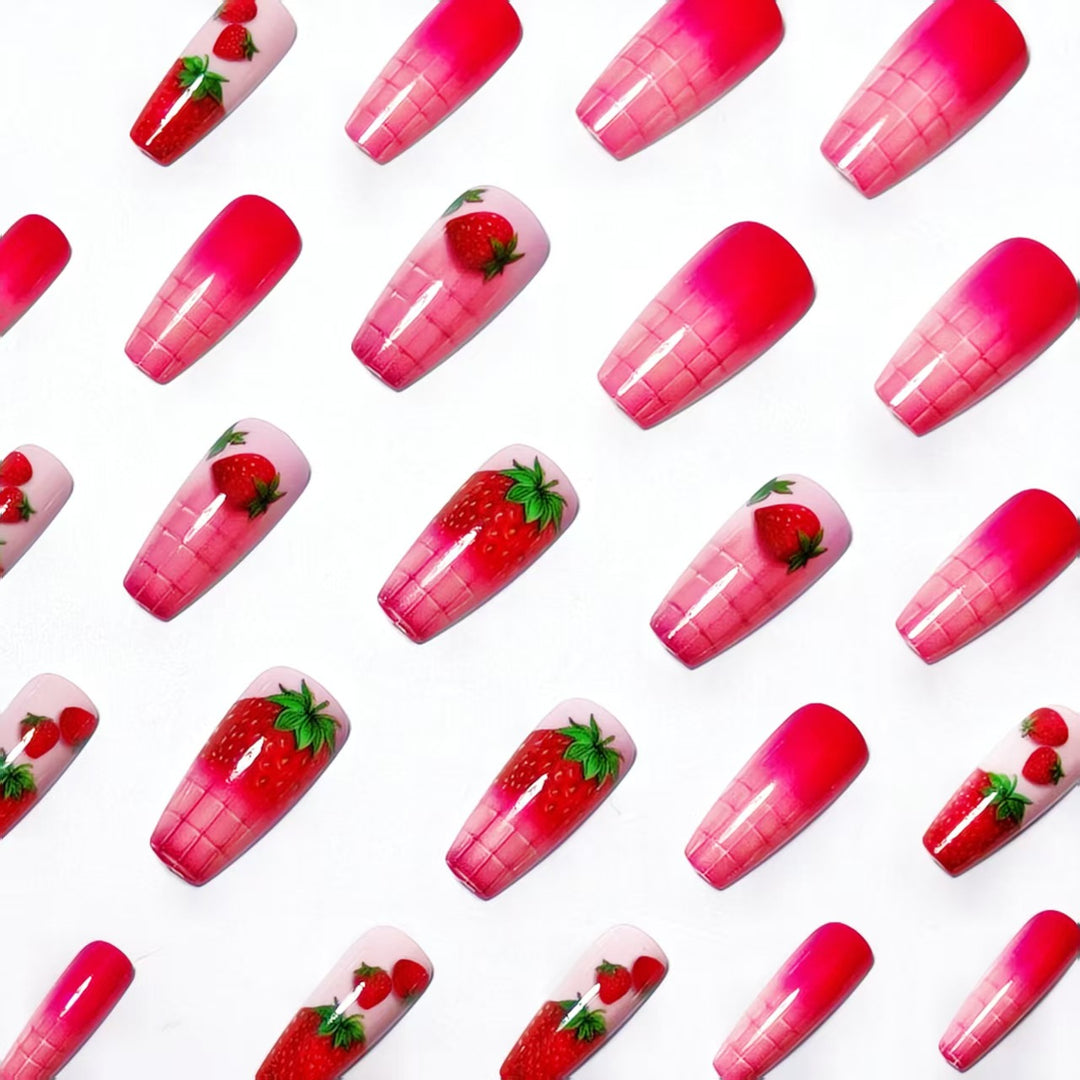 Strawberry-Themed Nail Art Designs Kalsten