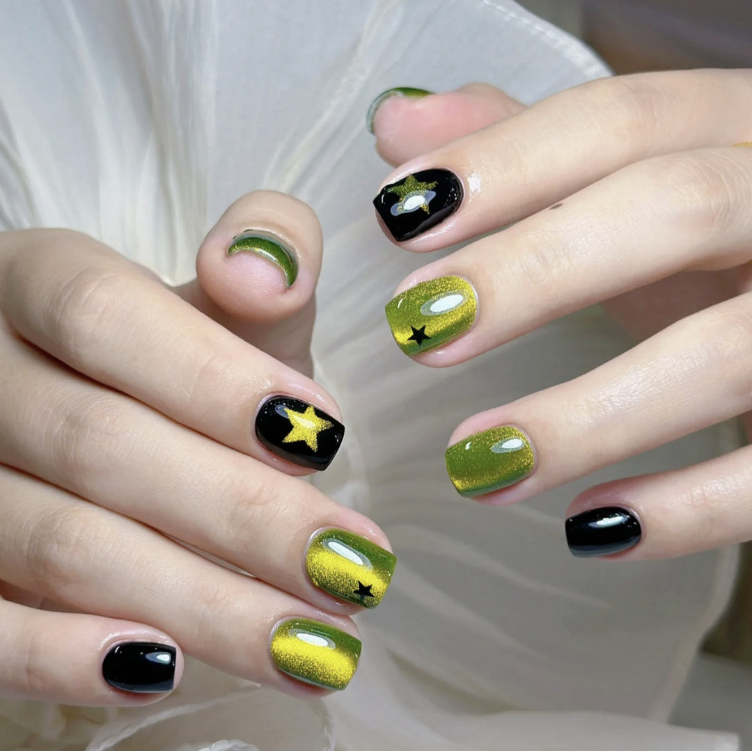 Decorative Star-Patterned Press-On Nails Kalsten