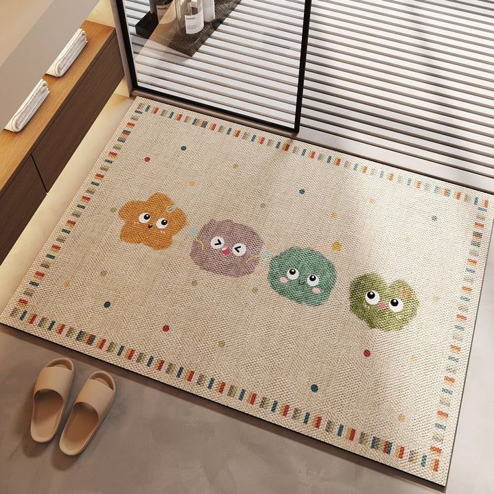 Playful Cartoon Animal Doormat