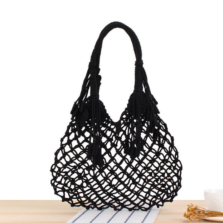 Macrame Tote Bag with Inner Pocket Kalsten