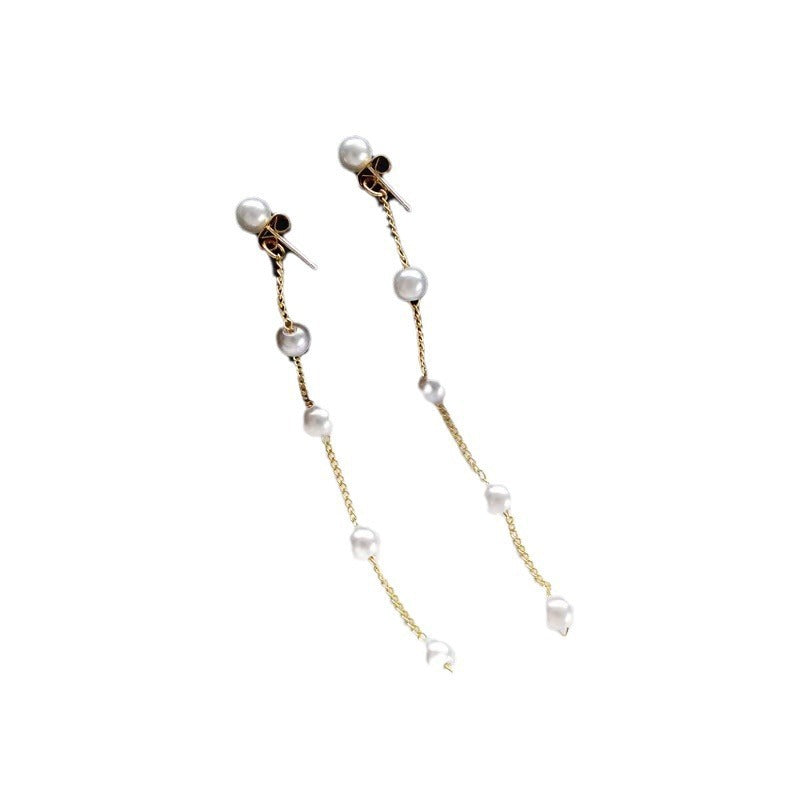 Pearl Chain Drop Earrings Kalsten