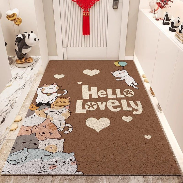 Playful Cat-Themed Area Mat