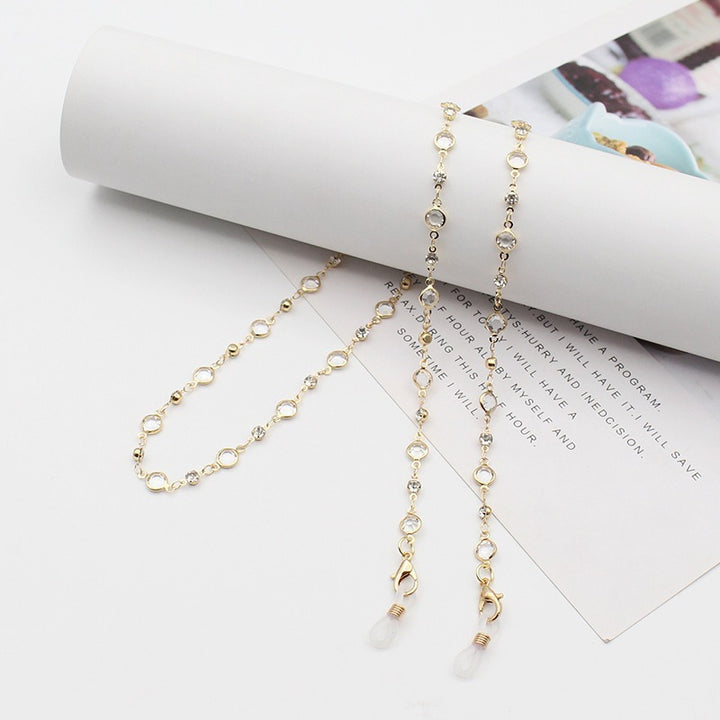 Elegant Crystal-Embellished Eyewear Chain Kalsten 1788159829