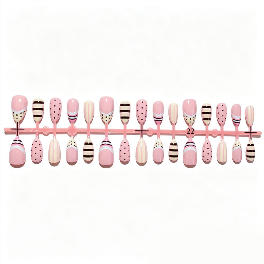 Artistic Patterned Press-On Nail Set Kalsten