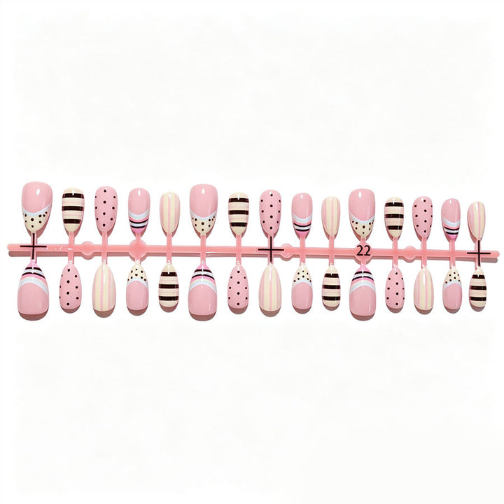 Artistic Patterned Press-On Nail Set Kalsten
