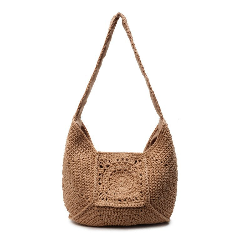 Macrame Shoulder Bag with Decorative Crochet Pattern Kalsten