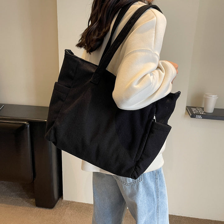 Textured Multi-Pocket Travel Tote Kalsten