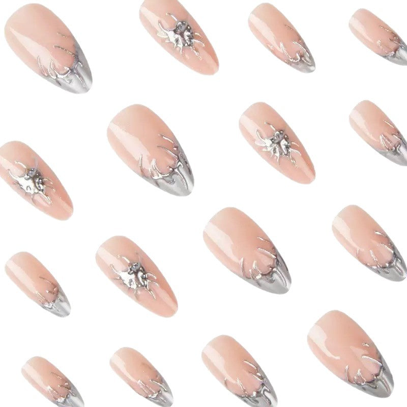 Creative Nail Art with Stylish Metallic Finish Kalsten