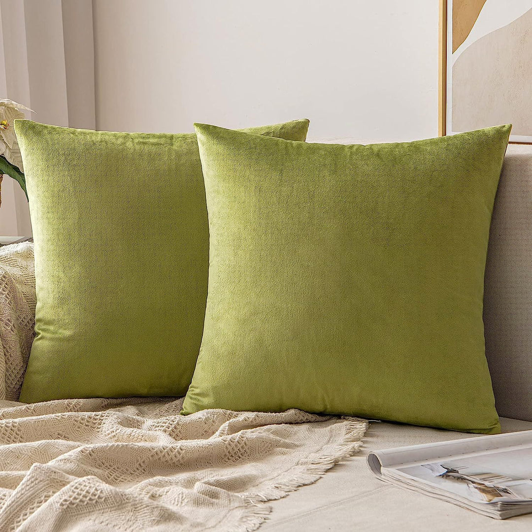 Plush Velvet Lumbar and Square Throw Pillow Covers