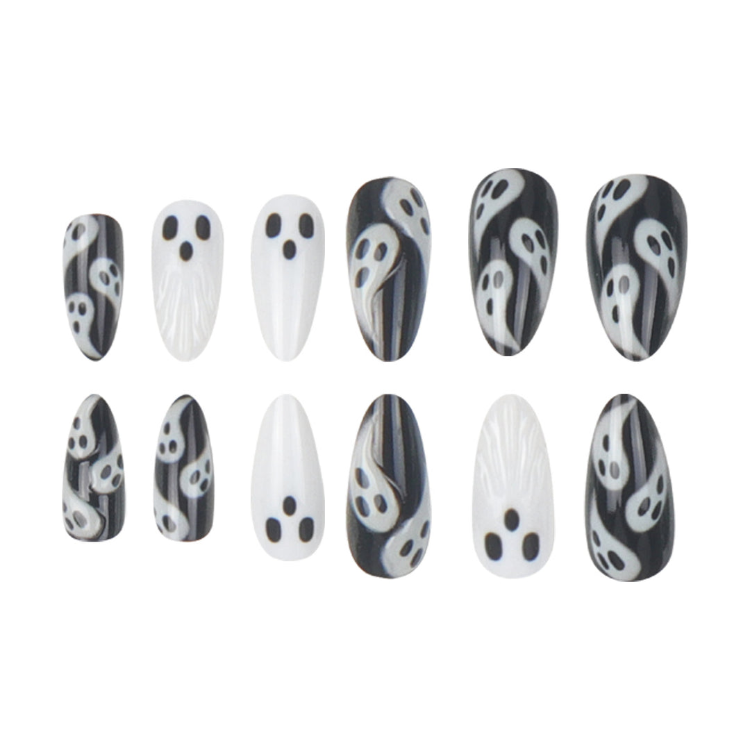 Artistic Ghost-Themed Nail Art Kalsten