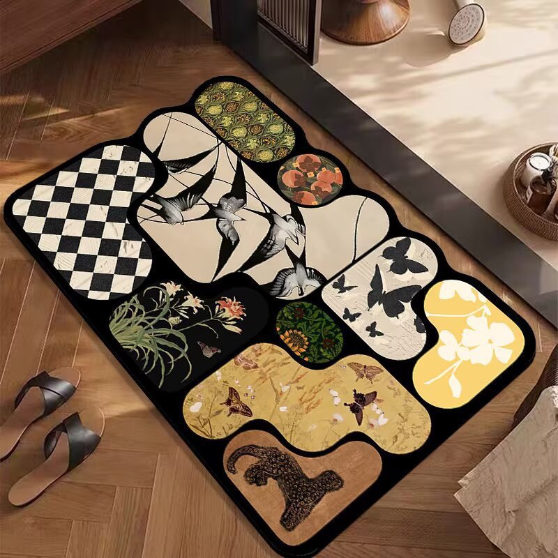 Artistic Floral Patterned Area Rug Kalsten