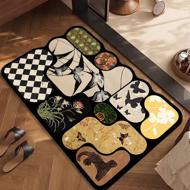Artistic Floral Patterned Area Rug Kalsten