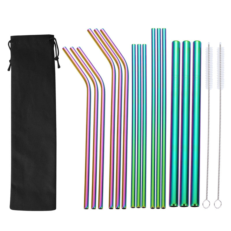 Stainless Steel Straw Set with Cleaning Brushes Kalsten