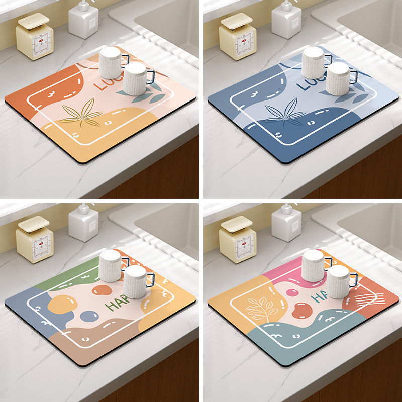Modern Checkerboard Pattern Kitchen Mat