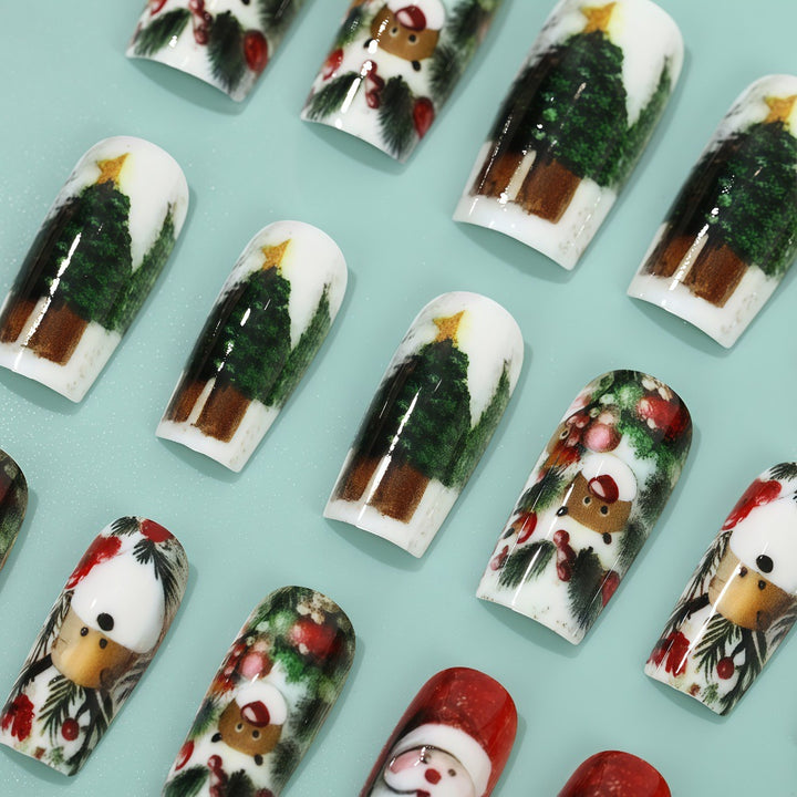 Artificial nails in festive Christmas design Kalsten 1788542011