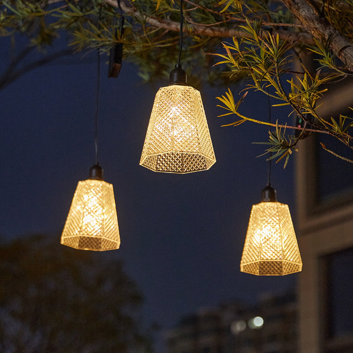 Crystal-Pattern Solar Pendant Light USB Rechargeable LED Kalsten