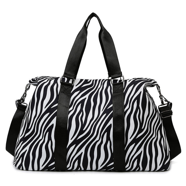 Sporty travel bag with trendy zebra pattern Kalsten