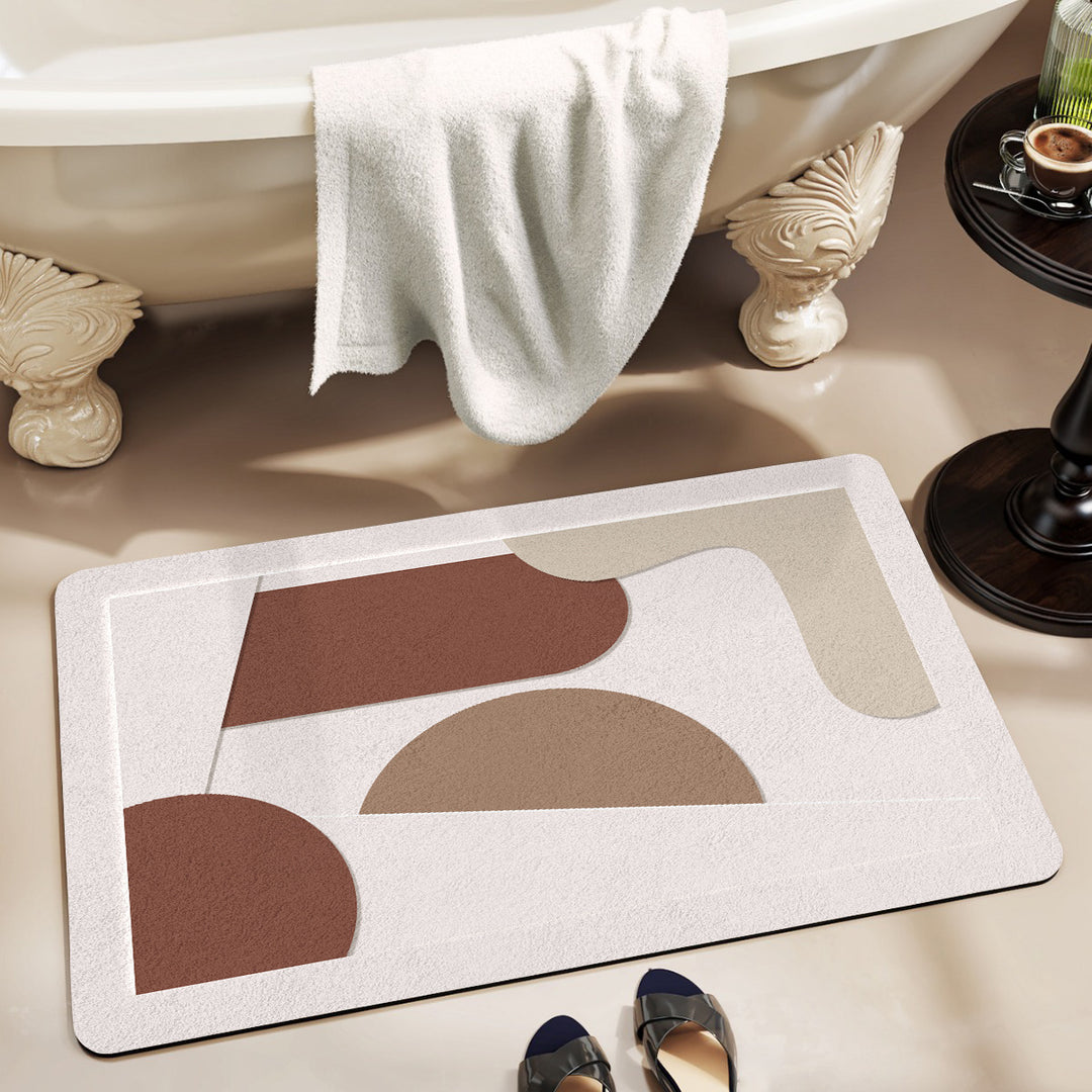 Modern Abstract Bath Mat Kalsten